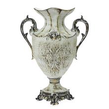 VÁZA VINTAGE POLYREZ. ZELENÁ 20*47CM - Nádoby pro suché aranžování | FLORASYSTEM