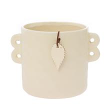 OBAL KERAMIKA S UŠKAMI 17,3x13x12,5CM KRÉM - FLORASYSTEM