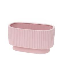 OBAL PRUHOVANÝ OVÁL KERAMIKA 18x10,5x10CM RUŽOVÁ - Obal jednobarevný | FLORASYSTEM