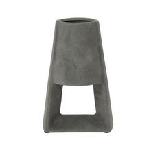 VÁZA KERAMIKA M 17x13,5x26CM SIVÁ - FLORASYSTEM