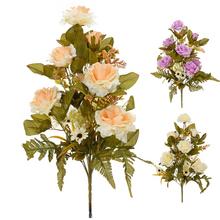 KYTICA RUŽA MARGARÉTA MIX 3F 56CM - Růže kytice | FLORASYSTEM