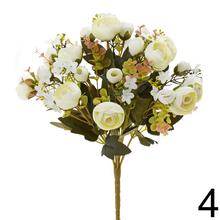 Kytica umelých kvetov Ranunculus s piatimi kvetmi, 35 cm.