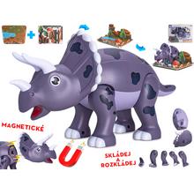 Dinosaurus Triceratops, 28cm, magnetický a doplnky - postavičky, figúrky, zvieratká | FLORASYSTEM