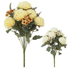 KYTICA CHRYZANTÉMA, SLNEČNICA, ZELEŇ MIX/2F 48cm - FLORASYSTEM