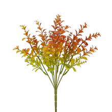 ZELEŇ DROB. LÍSTKY, ZELENO-ORANŽOVÁ 32CM - Zápich oranžový / červený / hnedý | FLORASYSTEM