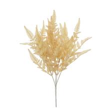 ZELEŇ PAPRAĎ KRÉMOVÁ 43CM - Zápich bílý / žlutý | FLORASYSTEM