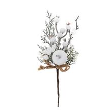 VIAN. VETVIČKA ZASNEŽ ČEČINA, BIE BOULE, JABLKO 28CM - Bobule bílé | FLORASYSTEM