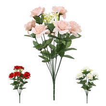 KYTICA RUŽA, GYPSA x10 MIX/3F 43CM - Růže kytice | FLORASYSTEM