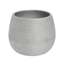 OBAL KERAMIKA 19x19x15CM STRIEBORNÝ - FLORASYSTEM