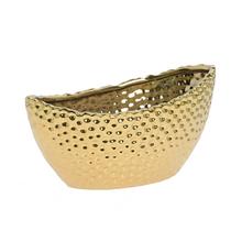 LOĎKA KERAMIKA 25,5x14x13CM ZLATÝ - FLORASYSTEM