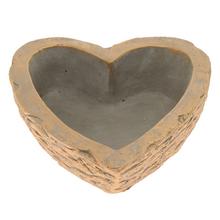 OBAL SRDCE CEMENT BLEDO-SIVO-ZLATÉ 20CM - Náhrobní | FLORASYSTEM