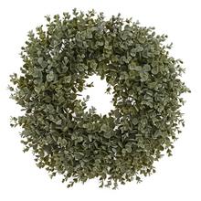 VENIEC EUKALYPT ZEL-BIELY 30CM - Věnec zeleň | FLORASYSTEM