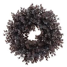 VENIEC EUKALYPT TM. BORDOVO-MODRÝ 30CM - Věnec zeleň | FLORASYSTEM