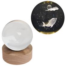 LED GUĽA SKLO NA DREV.PODSTAVCI S PODSVIETENÍM RYBA 8*10CM - Darčekové sady | FLORASYSTEM