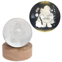 LED GUĽA SKLO NA DREV.PODSTAVCI S PODSVIETENÍM SANTA 8*10CM - Darčekové sady | FLORASYSTEM
