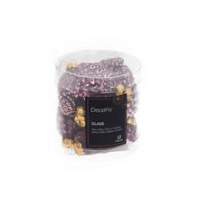 ŠIŠKY sklo tm. bordó S/12 6cm/pr.2,5 lesklá/matná mix - Skleněné | FLORASYSTEM