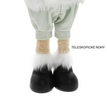 Stojaci sob z látky v mentolovej farbe s čiapkou.