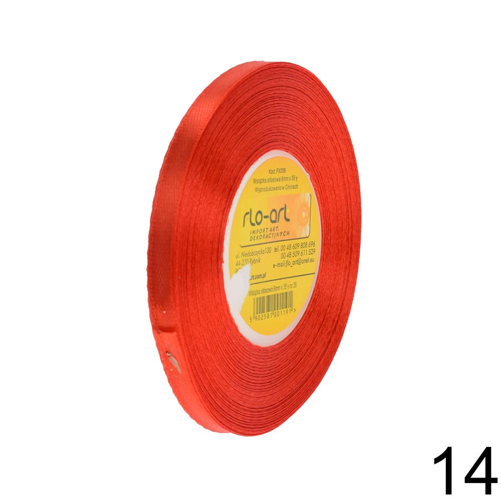 Mix barev saténové stuhy 6MM x 35y