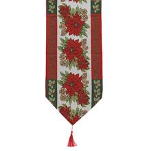 Vianočná štóla s motívom ruží a ihličnanov.