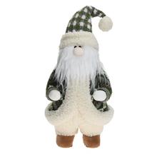 SANTA KLAUS STOJACI BIE-ZELENÝ, POLYST/TEXTIL 21*20*53CM - FLORASYSTEM