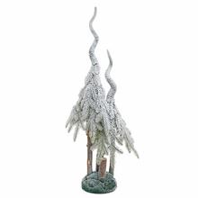 DVOJ STROM NA PNI, ZEL/BIE, DREVO 135*40CM - Stromky na pni | FLORASYSTEM