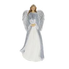 ANJEL SO SRDCOM SIV/BIE POLY 11,5*9*25,5CM - Šedý | FLORASYSTEM