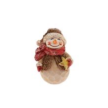 SNEHULIAK S HVIEZDOU BÉŽ/ČER POLY 3,5*3*5,5CM - FLORASYSTEM