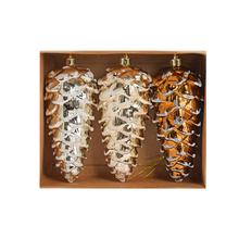 GULE ŠIŠKY PLAST. BL.ZLA/ZLA/HNE S/3 13,5CM - Plastové vzorované | FLORASYSTEM