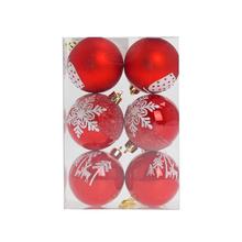 GULE PLAST. ČER/BIE ORNAMENT MIX S/6 6CM - Plastové vzorované | FLORASYSTEM