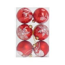GULE PLAST. ČER/BIE ORNAMENT MIX S/6 8CM - Plastové vzorované | FLORASYSTEM
