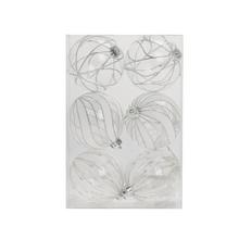 GULE PLAST. ČÍRE/STR/BIE ORNAMENT MIX S/6 8CM - Plastové jednobarevné | FLORASYSTEM