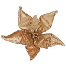 KS VIANOČNÁ RUŽA ZLATÁ NA ŠTIPCI 30CM - FLORASYSTEM