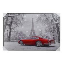 OBRAZ AUTO V PARÍŽI LED 60*90*2,5CM - FLORASYSTEM