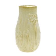 VÁZA KRÉMOVÁ, VZOR KVETY KERAMIKA 17*17*30CM - Keramika jednobarevná interiérová | FLORASYSTEM
