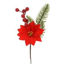 ZÁPICH ČEČINA, VIAN. RUŽA, ŠIŠKA, ČER. BOBULE 22CM - Ks květ vánoční | FLORASYSTEM