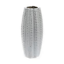 VÁZA KERAMIKA 13x13x29,5CM STRIEBORNÁ - Keramika jednobarevná interiérová | FLORASYSTEM