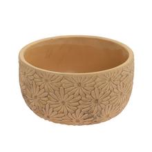 MISA KVETY KERAMIKA 20.8*20.8*10.8 BÉŽOVÝ - Cement | FLORASYSTEM