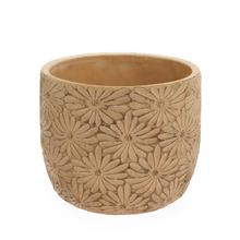 OBAL MARGARÉTA KERAMIKA 12.8*12.8*11.3 ŽLTÝ - Cement | FLORASYSTEM