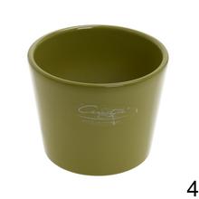 Žltý keramický kvetináč Primula lesklý.