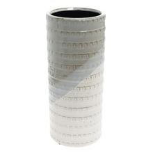 OBAL TROJFAREBNÝ KERAMIKA 14*14*33 ŠEDÝ - FLORASYSTEM