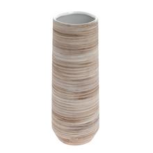OBAL VÁZA PRUHY KERAMIKA 8.5*8.5*22.5 KRÉM - Keramika jednobarevná interiérová | FLORASYSTEM