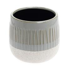 OBAL KERAMIKA 16*16*14 ŠEDOBIELY - Obal vzorovaný | FLORASYSTEM