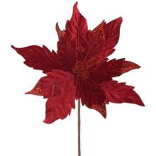 KS VIANOČNÁ RUŽA BORDOVÁ 38CM - Ks květ vánoční | FLORASYSTEM