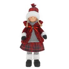 DIEVČA STOJACE ČER/BIE LED TEXTIL 22*18*46CM - Chlapec, dívka textil | FLORASYSTEM