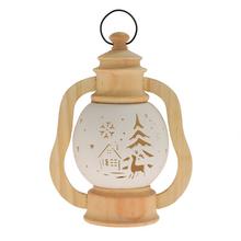 LAMPÁŠ BIE/NAT LED PORCEL. 16,5*11*21,5CM - Svietniky vianočné | FLORASYSTEM