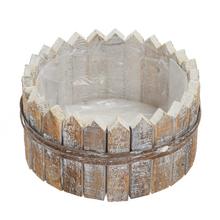 434FL/S OBAL OVÁL M DREVO 21,5x21,5x11CM  - Dřevěné dekorace | FLORASYSTEM