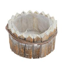 434FL/S OBAL OVÁL S DREVO 17,5x17,5x10CM  - Dřevěné dekorace | FLORASYSTEM