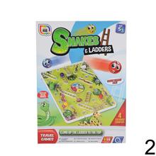 Cestovné balenie spoločenských hier Snakes & Ladders, Rocket Drop a Battle in the Deep.