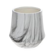 OBAL MRAMOR KERAMIKA 19x18CM BIELOČIERNA - Obal jednobarevný | FLORASYSTEM