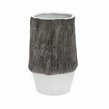 VÁZA KERAMIKA 13.5*13.5*21 HNEDOBIELY - Keramika jednobarevná interiérová | FLORASYSTEM